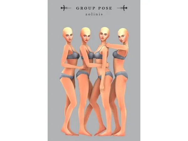 Maxis Match aolinis Group Pose 04 by simsfinds - The Sims 4 Custom Content