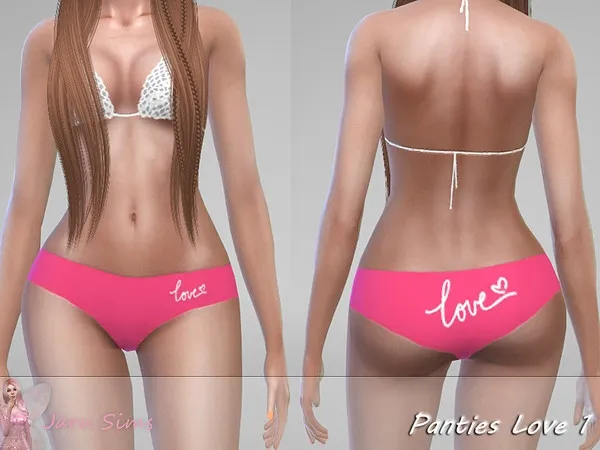 Maxis Match Panties Love 1 - The Sims 4 Custom Content