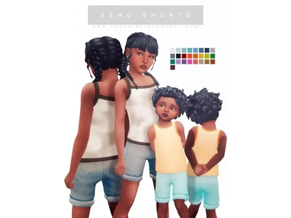 Maxis Match XERO DENIM SHORTS by onyxsims - The Sims 4 Custom Content
