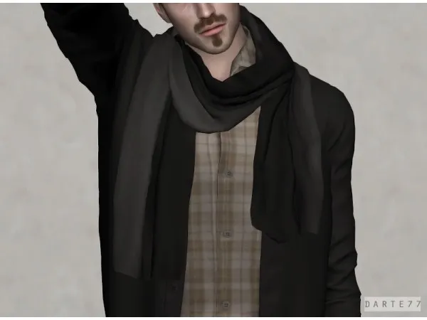 Alpha darte77 Cotton Scarf - The Sims 4 Custom Content