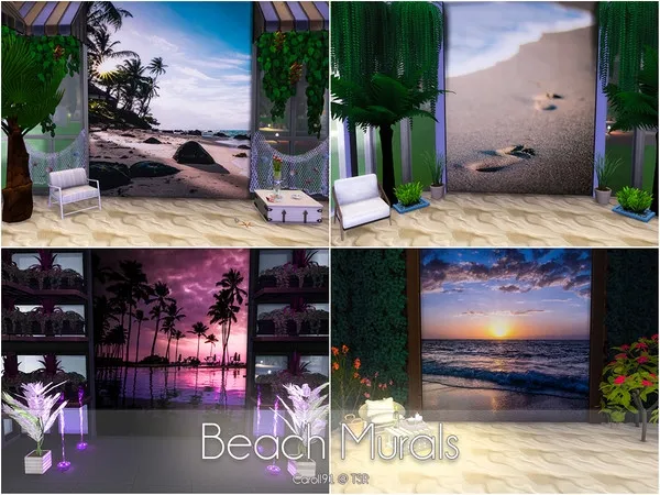 Alpha Beach Murals - The Sims 4 Custom Content