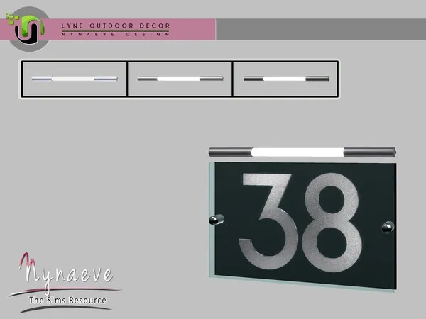 Lyne House Number Plaque Light - The Sims 4 Custom Content