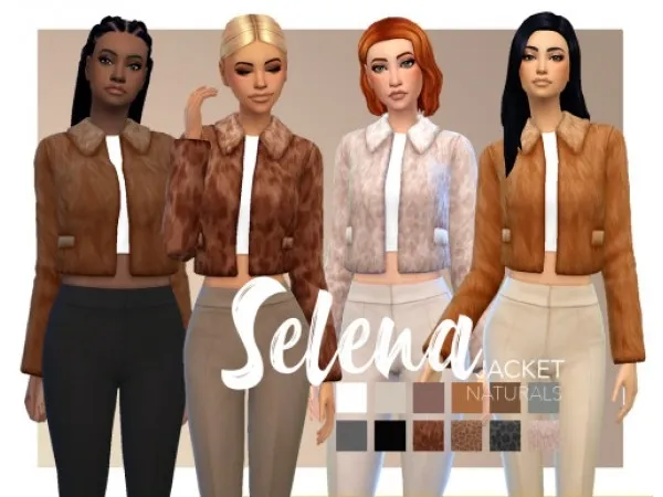 Maxis Match Selena Jacket Naturals by simsadilly - The Sims 4 Custom Content