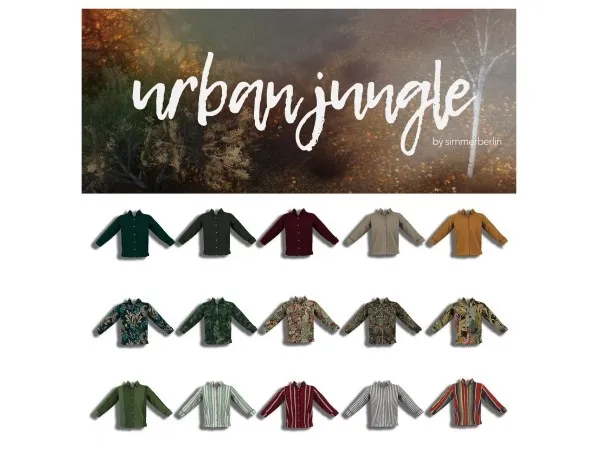 Alpha simmerberlin Urban Jungle A Recolor Set - The Sims 4 Custom Content