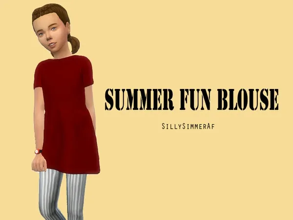 Alpha Summer Fun Blouse - The Sims 4 Custom Content