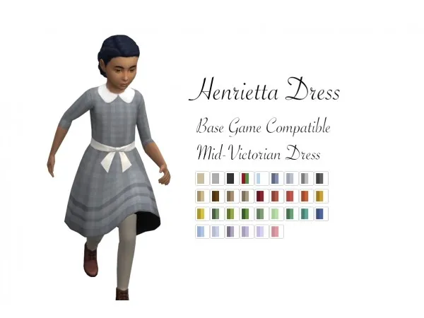 Maxis Match [dancemachinetrait] Henrietta Victorian Dress - The Sims 4 Custom Content