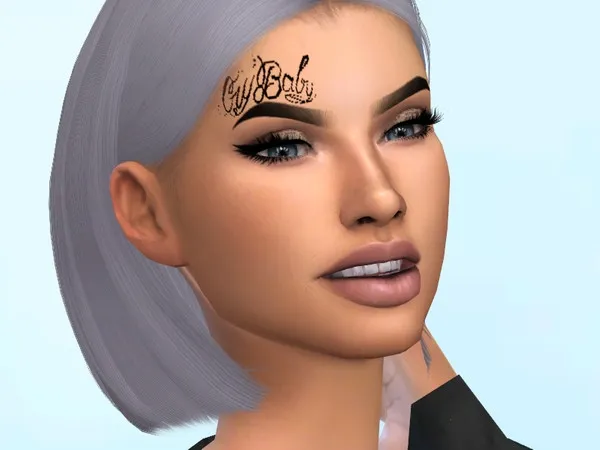 Alpha LeBlanc Face Tattoo - The Sims 4 Custom Content