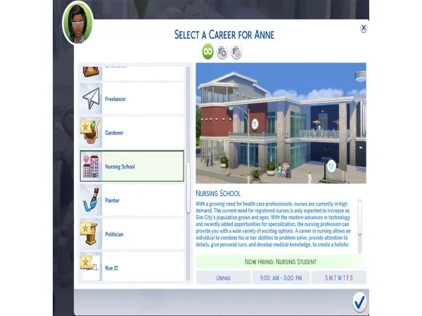Maxis Match Sims 4 Nurse Career by MesmericSimmer - The Sims 4 Custom Content