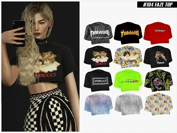 Alpha SlayClassy_104 Faze Top by slayclassy - The Sims 4 Custom Content