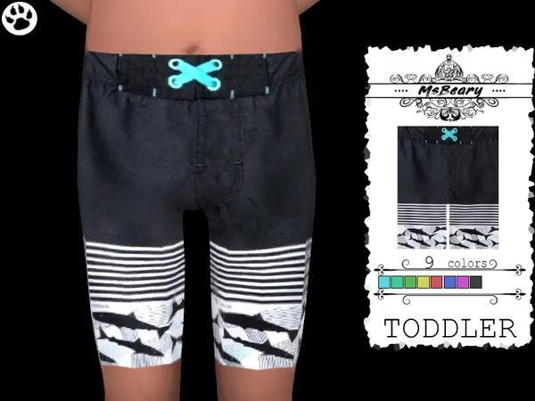 Maxis Match Toddlers Shark Swimsuit - The Sims 4 Custom Content