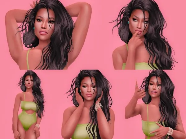 Alpha katverse Nicki Minaj Inspired Pose Pack by katverse - The Sims 4 Custom Content