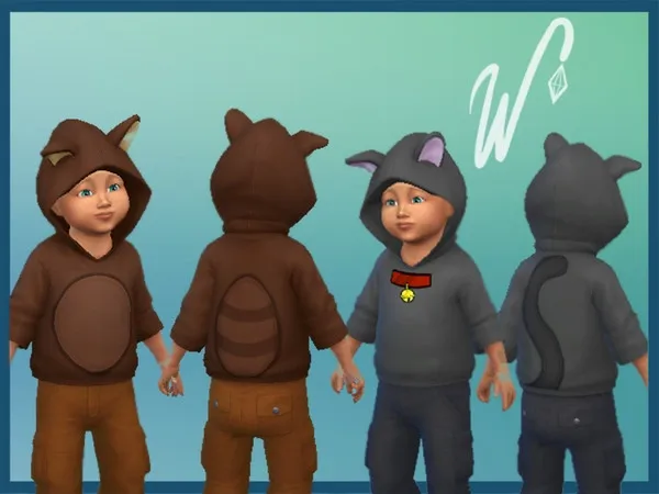 Alpha Sweat Ears for Toddler Wibbly Toddlers SP needed - The Sims 4 Custom Content