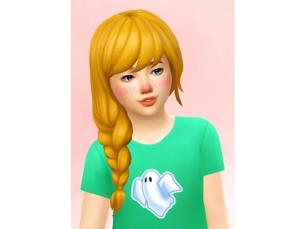 Maxis Match salttry SYDNIE BRAIDS V1 FOR KIDS - The Sims 4 Custom Content