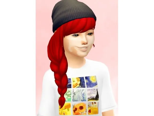 Maxis Match salttry SYDNIE BRAIDS V2 FOR KIDS - The Sims 4 Custom Content