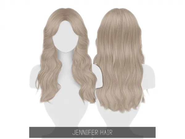 Alpha JENNIFER HAIR - The Sims 4 Custom Content