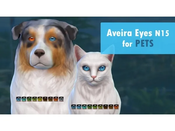 Maxis Match Aveira Eyes N15 for Pets Default Replacement by Nova JY - The Sims 4 Custom Content