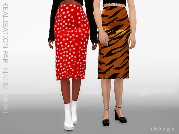 Maxis Match SHUNGA REALISATION PAR Naomi Skirt by shunga - The Sims 4 Custom Content
