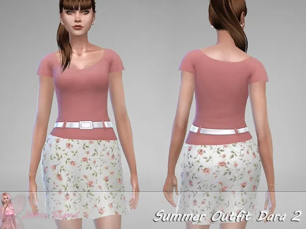 Alpha Summer Outfit Dara 2 - The Sims 4 Custom Content