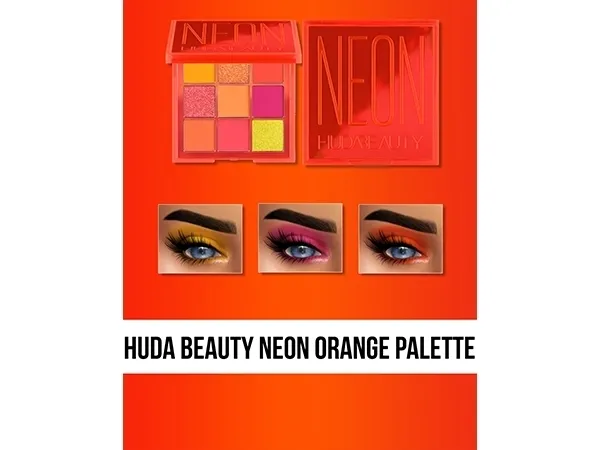 Maxis Match HUDA BEAUTY NEON ORANGE PALETTE - The Sims 4 Custom Content