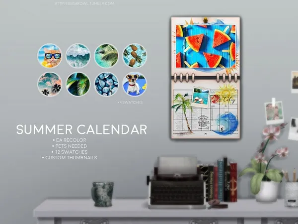 Alpha Summer calendar Pets needed - The Sims 4 Custom Content