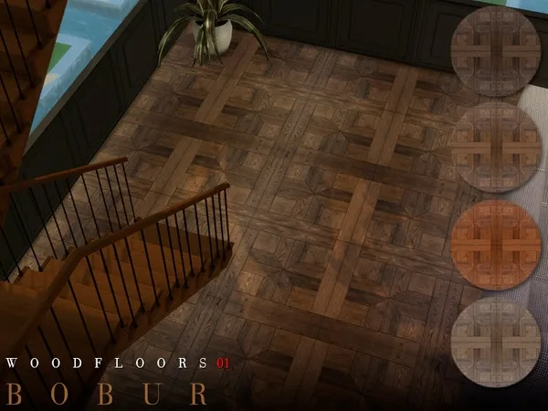 Alpha Bobur Wood floors 01 - The Sims 4 Custom Content