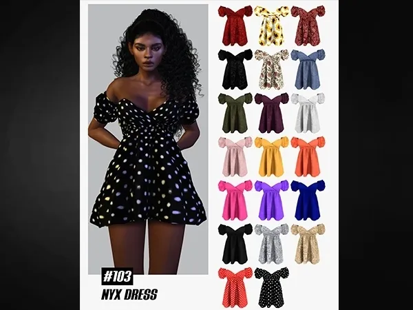 Alpha SlayClassy_103NyxDress by slayclassy - The Sims 4 Custom Content