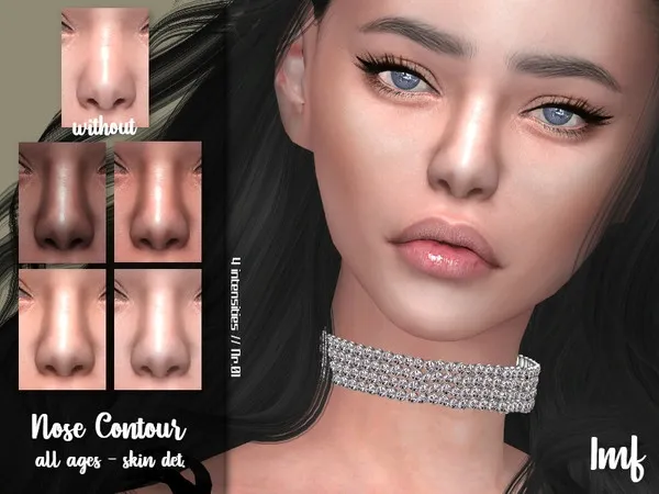 Alpha IMF Nose Contour N01 - The Sims 4 Custom Content