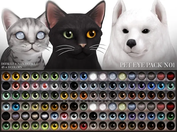 Mix Pet Eye Pack N01 - The Sims 4 Custom Content