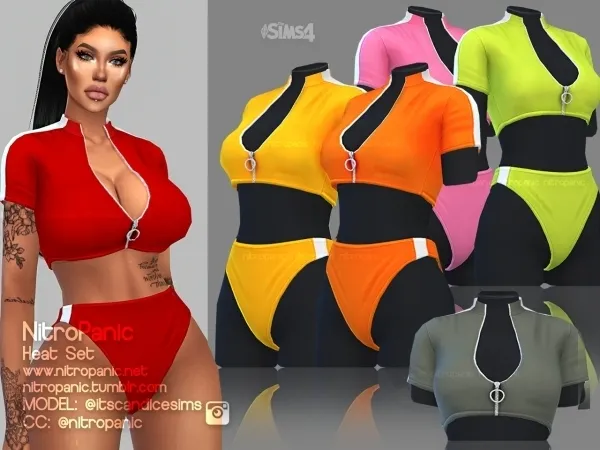 Alpha Heat Set (Top) - The Sims 4 Custom Content