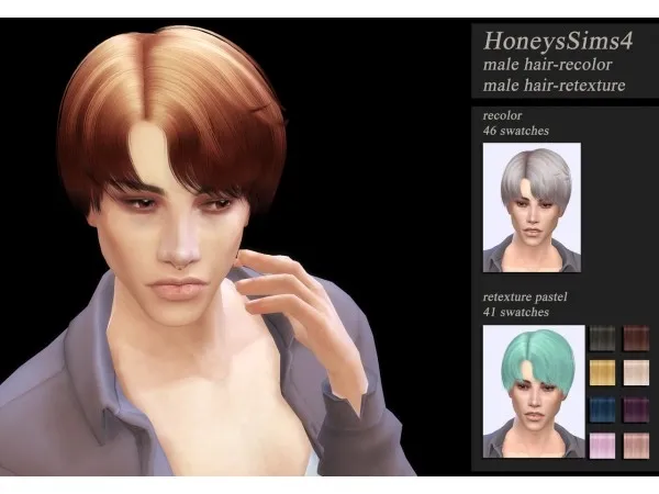 Alpha HoneysSims4 RecolorRetexture Ade Jungkook - The Sims 4 Custom Content
