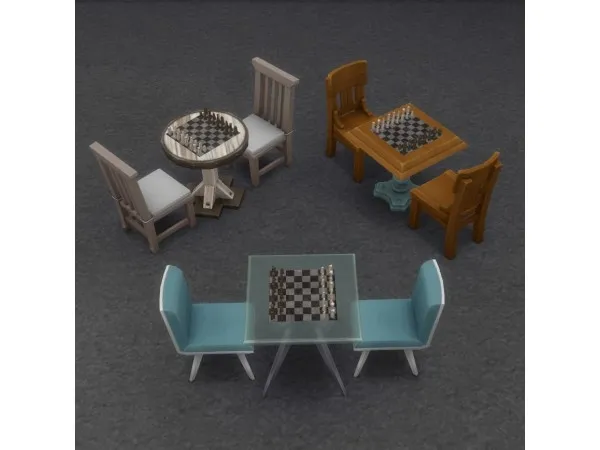Maxis Match brazenlotus Table Less Chess Set - The Sims 4 Custom Content