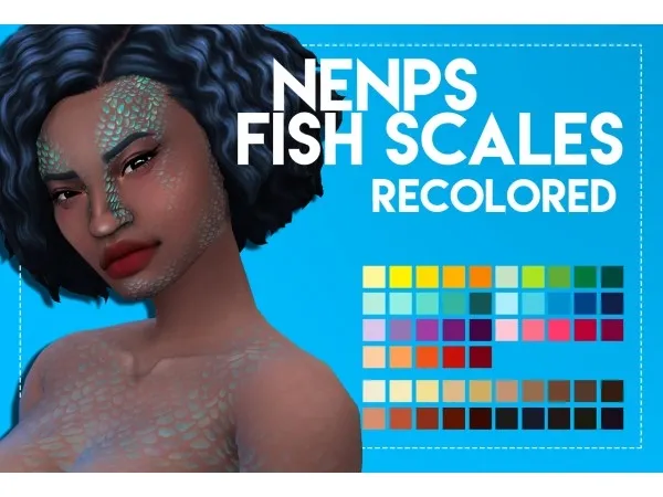 Mix weepingsimmer Nenps Fish Scales Recolor - The Sims 4 Custom Content