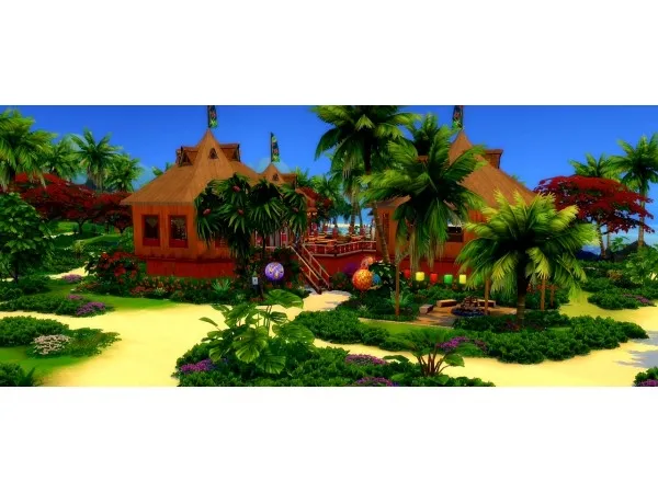 Alpha aurora borealis514 Tiki Isle Bar and GrilleNightclub free - The Sims 4 Custom Content