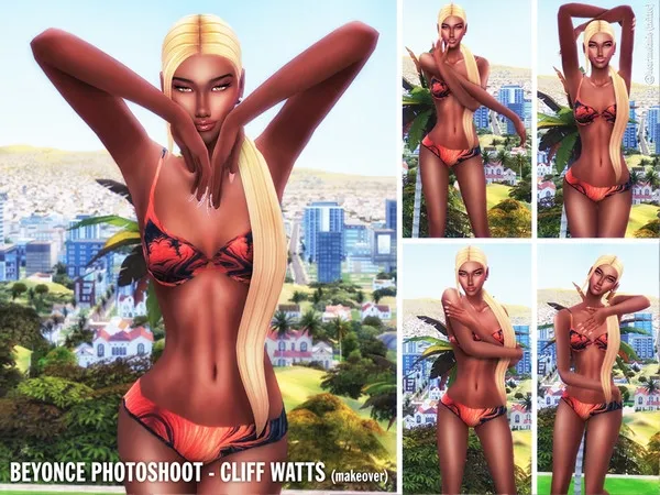 Maxis Match BEYONCE PHOTOSHOOT (Cliff Watts) by Heart Melanie - The Sims 4 Custom Content