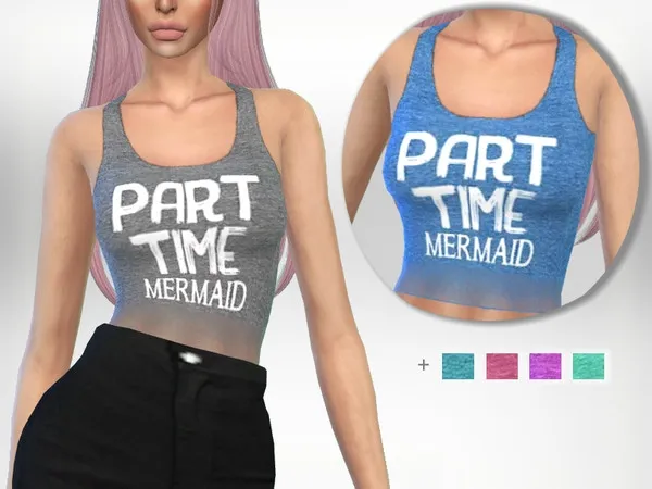 Maxis Match Part Time Mermaid Top - The Sims 4 Custom Content