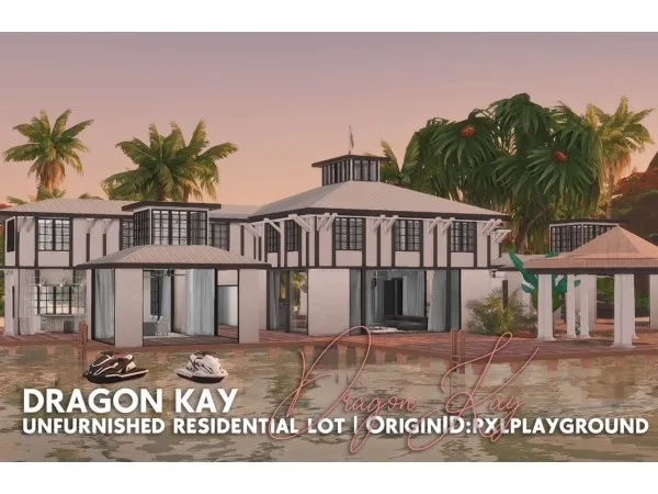 Maxis Match pixelplayground SULANI ST TAZ DRAGON KAY WATERFRONT LOT - The Sims 4 Custom Content