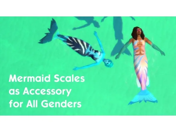 Maxis Match Mermaid Scales as Accessory for All Genders by Maars - The Sims 4 Custom Content