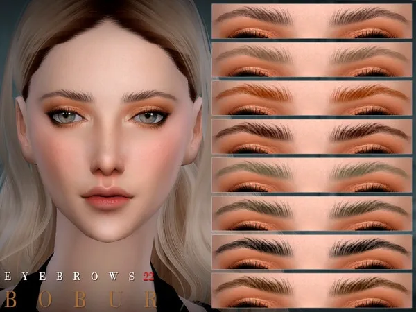 Alpha Bobur Eyebrows 22 - The Sims 4 Custom Content