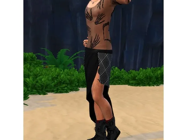 Maxis Match glammoose Island Living Masculine Frame Long Sarong Recolors - The Sims 4 Custom Content