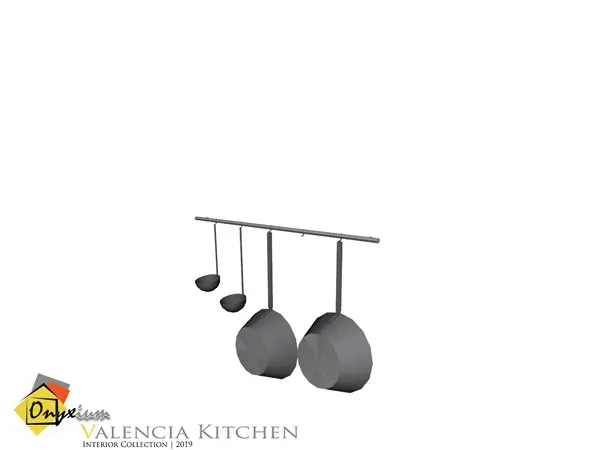 Valencia Hanger With Kitchen Equipment - The Sims 4 Custom Content