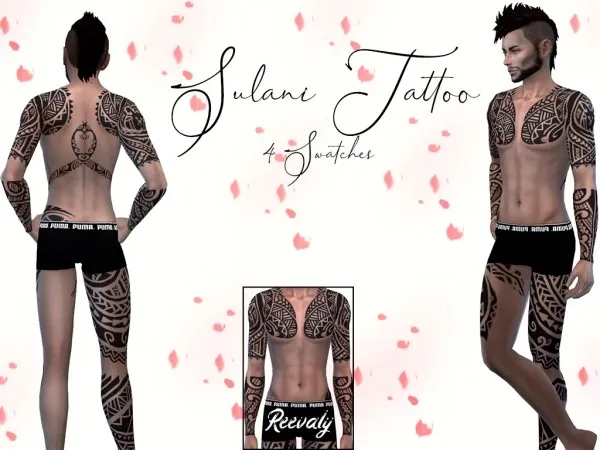 Mix reevaly Sulani Tattoo - The Sims 4 Custom Content