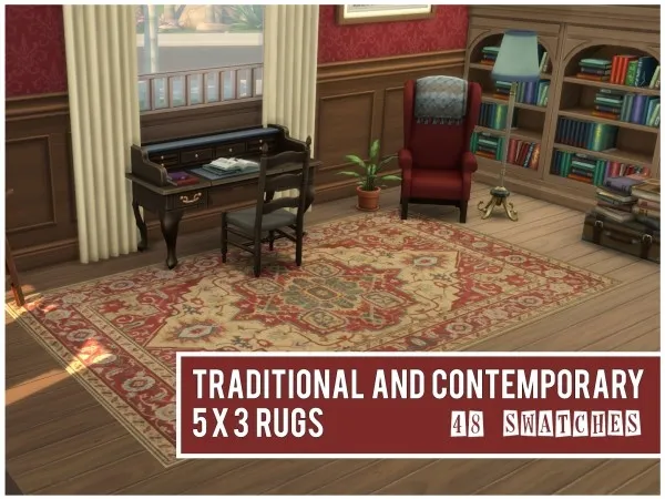 Maxis Match 48 Traditional and Contemporary Rugs by sionelle - The Sims 4 Custom Content
