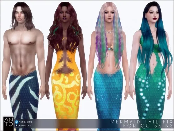 Maxis Match The mod that fixes tails to work with skins by Anto - The Sims 4 Custom Content
