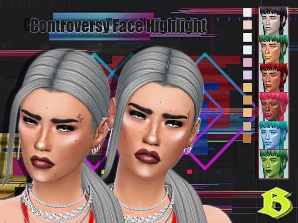 Maxis Match Controversy Face Highlight - The Sims 4 Custom Content