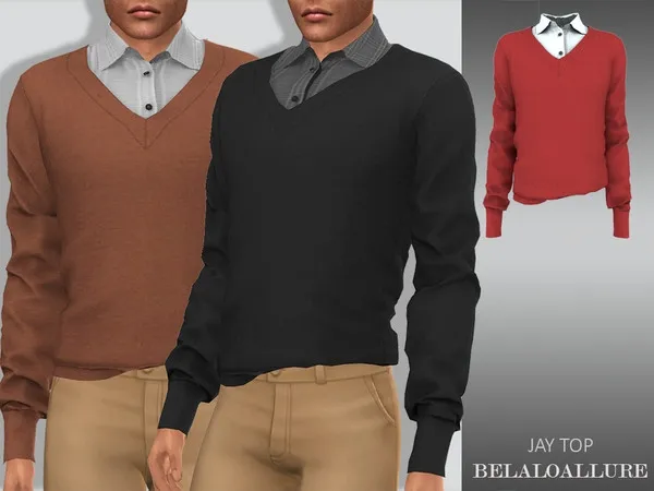 Alpha belaloallure Jay top - The Sims 4 Custom Content