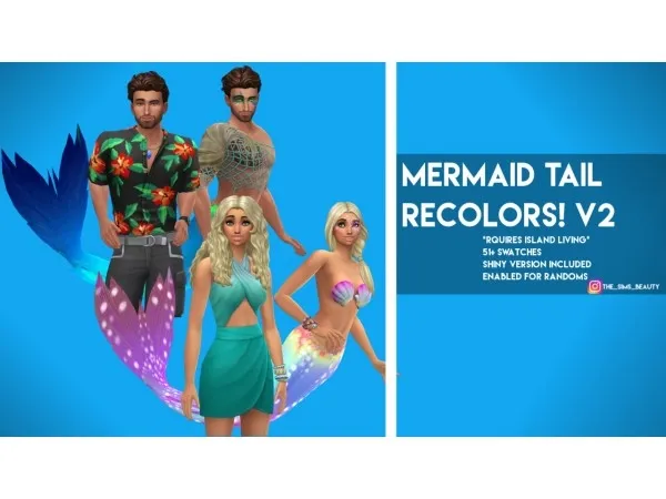 Maxis Match stella123sl Mermaid Tail Recolor V2 - The Sims 4 Custom Content