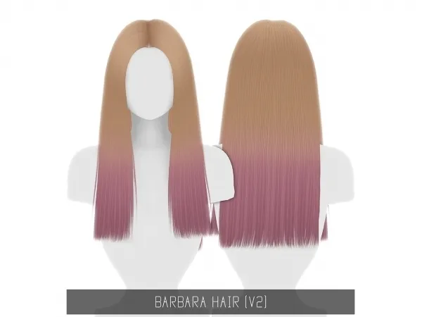 Alpha BARBARA HAIR V2 - The Sims 4 Custom Content