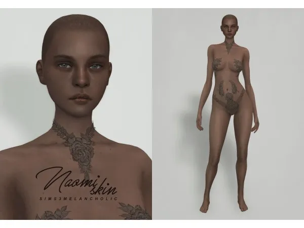 Alpha aomi skin eyes and highlight by simsfinds - The Sims 4 Custom Content