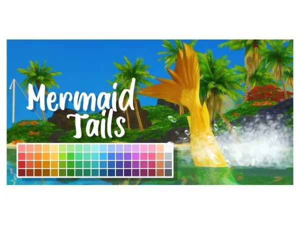 Maxis Match noodlescc Mermaid Tails Sorbets Remix Recolors - The Sims 4 Custom Content