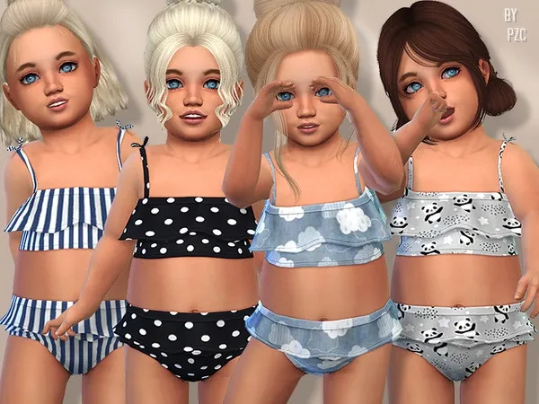 Maxis Match PZC Summer Fun Swimwear - The Sims 4 Custom Content